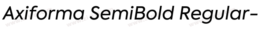 Axiforma SemiBold Regular字体转换